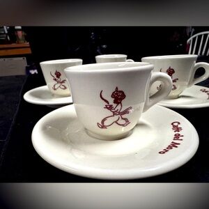 Vintage - Set of 4 -Expresso cups & saucers -Italian